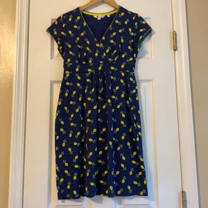 🍋Boden lemons faux wrap dress 6P